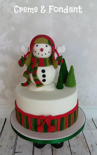 Snowman cake - Cake by Creme & Fondant