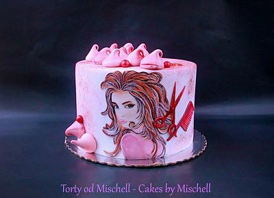 Painted hairdresser cake  - Cake by Mischell