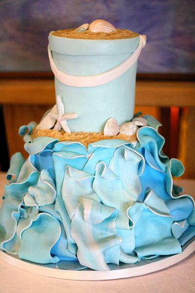 3D Wave wedding cake - Cake by Mrs M's Cakes