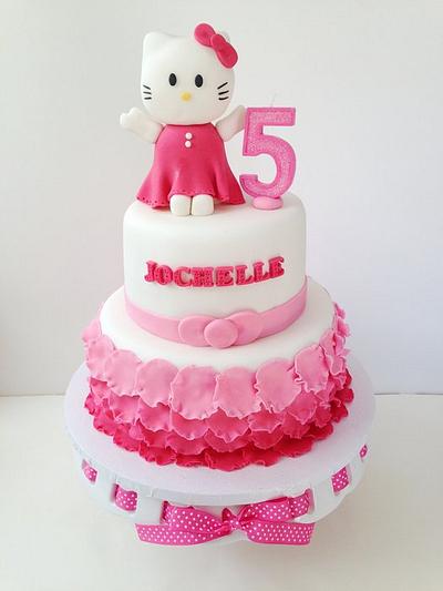Pink Ombre HelloKitty - Cake by funni