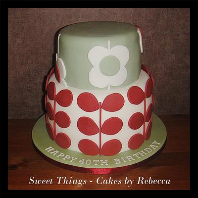 Orla Kiely inspiration - Cake by Sweet Things - Cakes by Rebecca