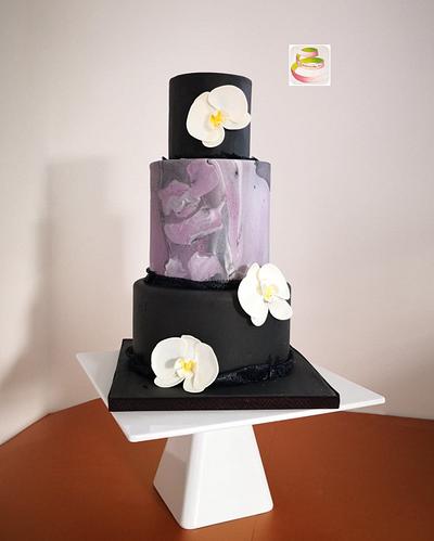 Orchidée et Minimalisme - Cake by Ruth - Gatoandcake