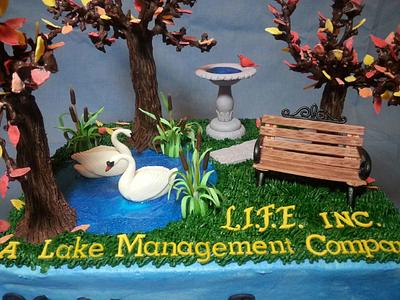 Landscape Sheet Cake - Cake by Custom Cakes by Ann Marie