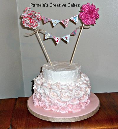 Pretty in Pink Shabby Chic - Cake by Pamela Sampson Cakes