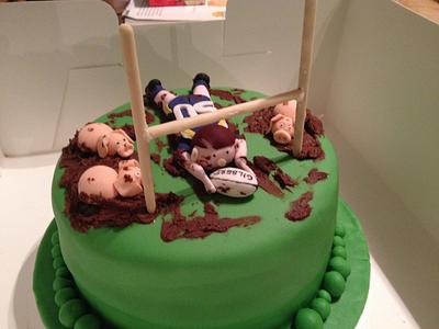 Rugby cake - Cake by Paul Kirkby