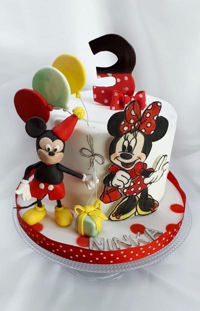 Mickey and Minnie mouse - Cake by Kaliss