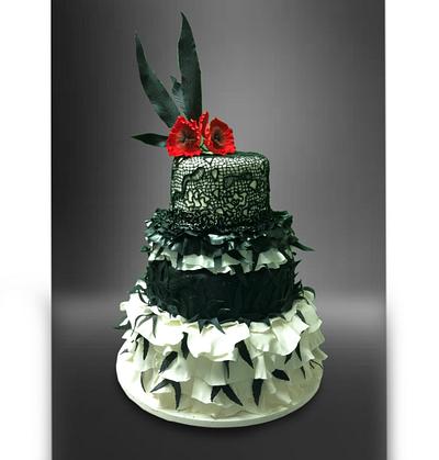 Feather Ruffled Ribbon Cakes - Cake by MsTreatz