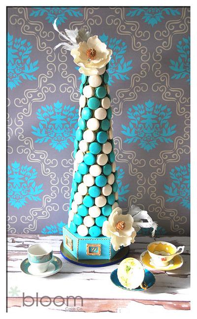 Victorian style macaron tower - Cake by BloomCakeCo