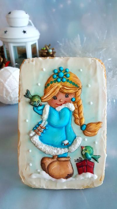 Snowflake with birds - Cake by Suzi Suzka