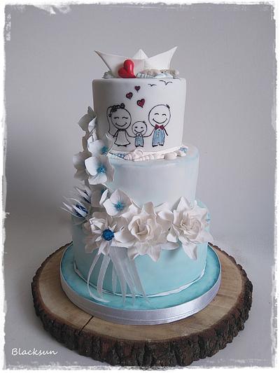 Light blue wedding cake - Cake by Zuzana Kmecova