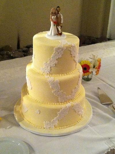 Lace Wedding - Cake by littleshopofcakes