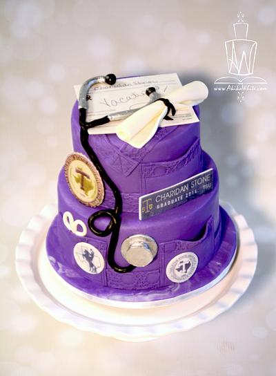 Nurse Graduation Cake - Cake by Akiko White 