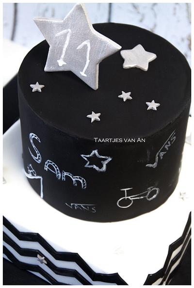 Chalkboard birthdaycake - Cake by Taartjes van An (Anneke)