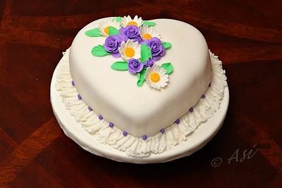 Roses and Daisies.. - Cake by asicutey
