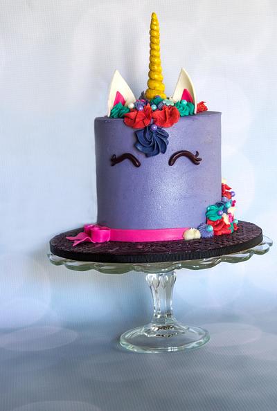 Purple Unicorn - Cake by Anchored in Cake