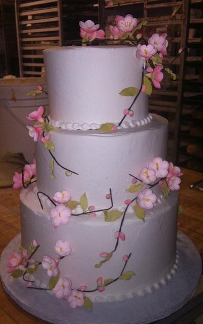 Cherry Blossoms - Cake by KoffeeKupBakery
