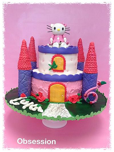 Hello Kitty castle - Cake by diana casassa