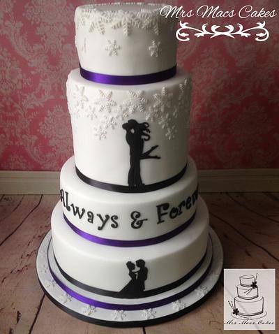 Silouette wedding cake - Cake by Mrs Macs Cakes