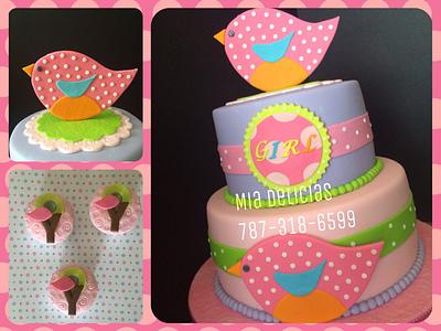 Bird Cake / Baby Shower - Cake by Mia delicias