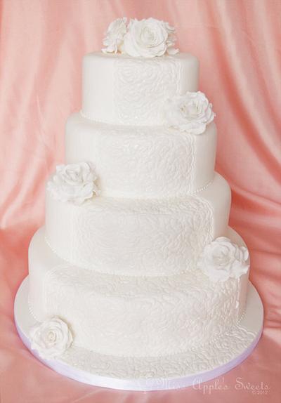 All White Wedding Cake - Cake by Karen Dourado