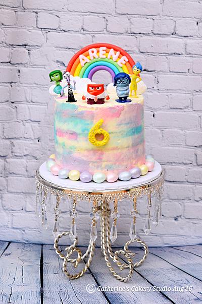 Rainbow cake ~ Inside out theme - Cake by Catherine Chee Cake Design 