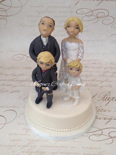 Bridal party - Cake by Karens Crafted Cakes
