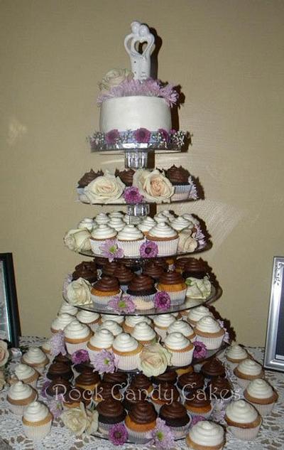 Cupcake Wedding Tower - Cake by Rock Candy Cakes