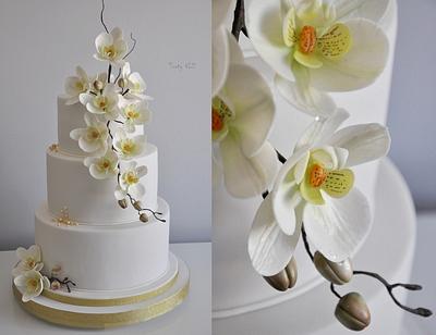 Wedding orchid - Cake by CakesVIZ