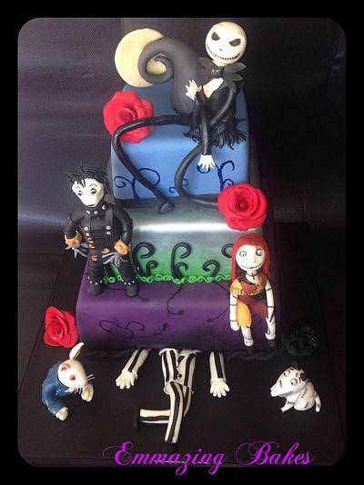 Nightmare Before Christmas Tim Burton cake - Cake by Emmazing Bakes