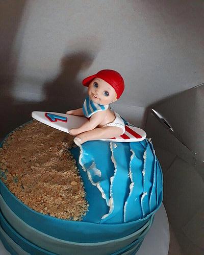 Baby surfer - Cake by Couture cakes by Olga