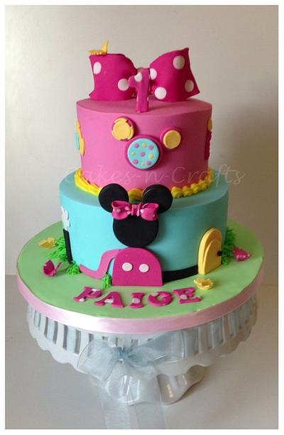 Minnie Mouse clubhouse  - Cake by June milne
