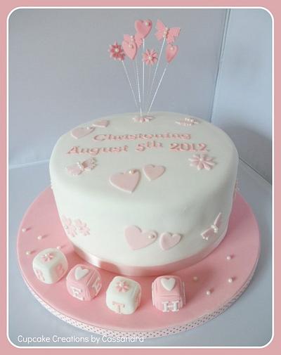 Baby Girls Christening cake - Cake by Cupcakecreations