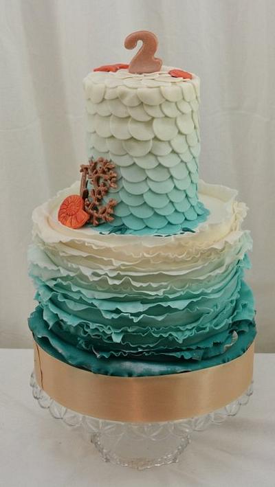 Mermaid Theme Cake - Cake by Sugarpixy