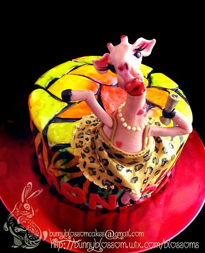 Wild Pink Giraffe - Cake by BunnyBlossom