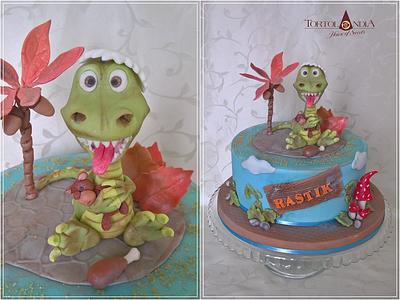 Cute dinosaur - Cake by Tortolandia