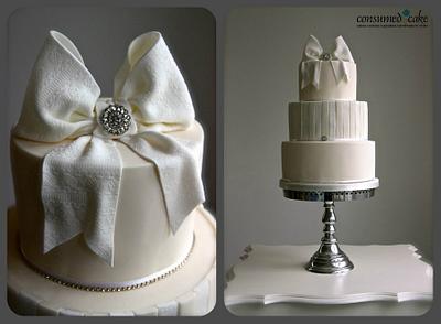 Sugar Bow Wedding Cake - Cake by ConsumedbyCake