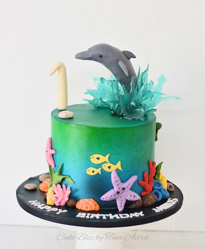 Ocean themed  - Cake by Tina Avira Tharakan