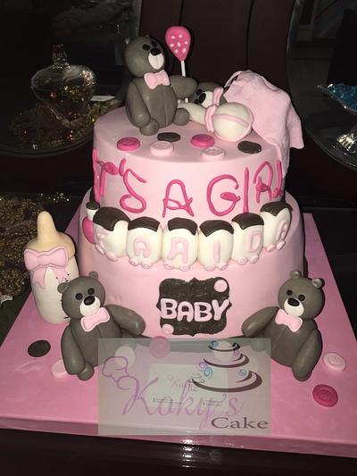 Girl baby shower - Cake by AsmaaNabeel