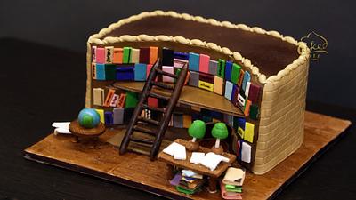 Library cake #books #read #eat #caked - Cake by Caked India