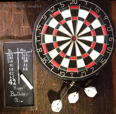 Dartboard cake  - Cake by Mrs.Dory & daughter by Ruth