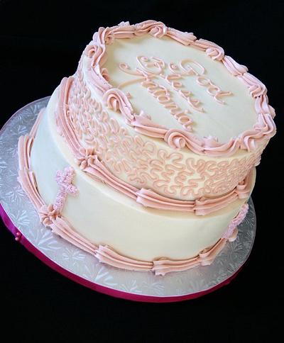 Christening cake - Cake by Marney White