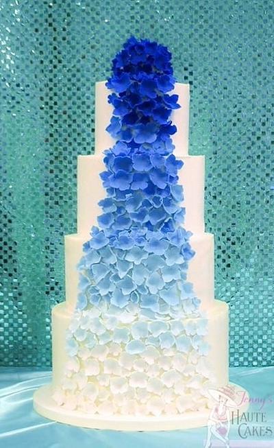 Ombré Flowers - Cake by Jenny Kennedy Jenny's Haute Cakes