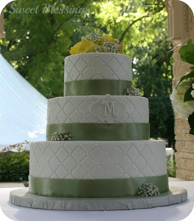 Monogram Wedding - Cake by SweetBlessings