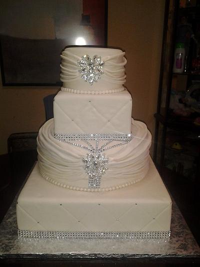 Ivory Wedding Cake - Cake by Rosa