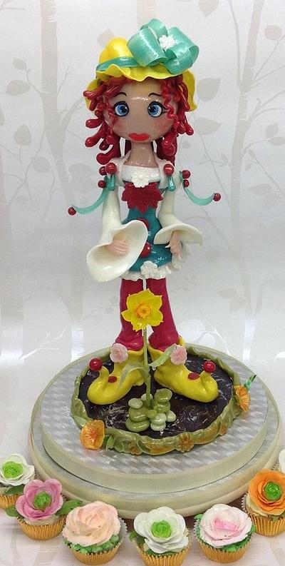 "I ❤ Isomalt!" Pretty girl Figurine - Cake by Ribana Cristescu 
