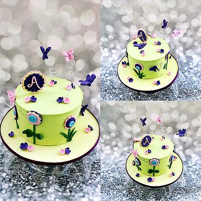 Butterfly theme cake - Cake by kreamykreations