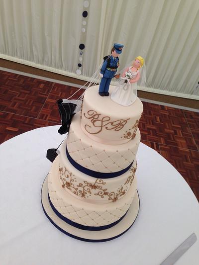 RAF Wedding Cake - Cake by VikkiCakeDiddly