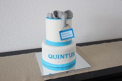 Welcome Baby Quintus - Cake by Quendel