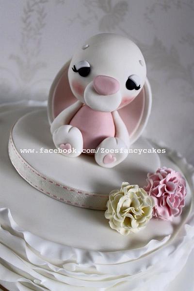 Bunny baby shower cake - Cake by Zoe's Fancy Cakes