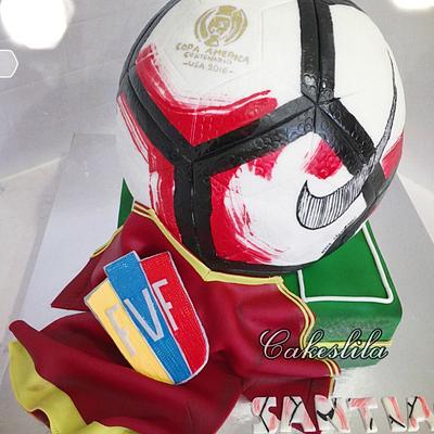 Copa America 2016 Soccer ball - Cake by Cakeslila